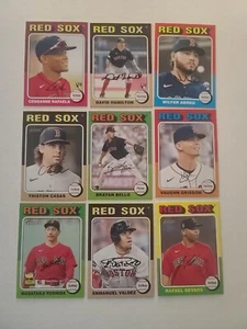 2024 Topps Heritage & Topps Series 1 Boston Red Sox Base Team Set w/RC's - Picture 1 of 2