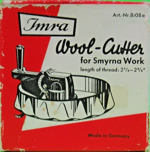 Cortador de lana vintage Imra Art.-Nr.8/08a para Smyrna Work Alemania, nuevo de stock - Imagen 1 de 5
