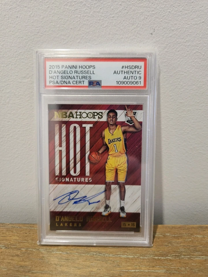 2015 Panini Hoops D'Angelo Russell RC Hot Signatures PSA 9 Auto Lakers - image 1 of 2