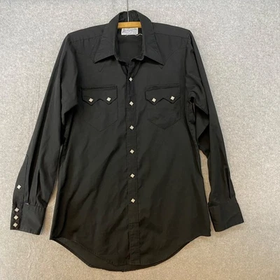 VINTAGE Rockmount Ranch Sawtooth Diamond Pearl Snap Shirt Western 2XL Mens Blue - Image 1 of 4