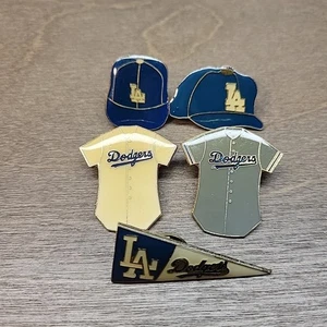 Lot of 5 Vintage Los Angeles Dodgers Pins - Jerseys Pennant Baseball Hats REF 8 - Picture 1 of 12