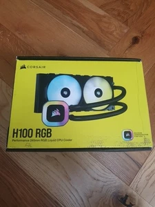 Corsair H100 RGB Liquid CPU Cooler 240mm - Photo 1/5