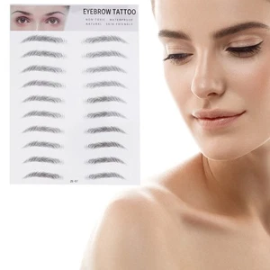 2 Piezas Plantillas Herramienta de Transferencia de Maquillaje Pegatinas Naturales Marrón para Cejas - Imagen 1 de 12
