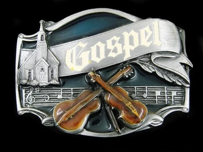 SF05126 *NOS* VINTAGE 1987 **MÚSICA EVANGÉLICA** HEBILLA DE CINTURÓN CONMEMORATIVA Foto 1 de 2