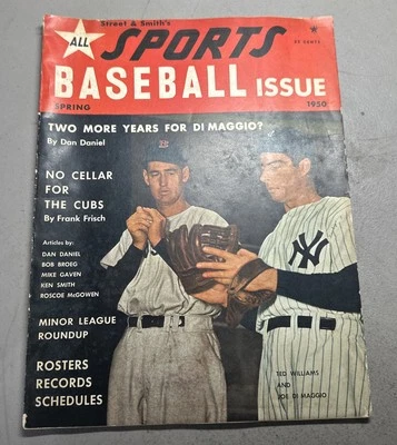 Joe DiMaggio / Ted Williams, SPORTS Baseball Magazine 1950 - Image 1 of 4