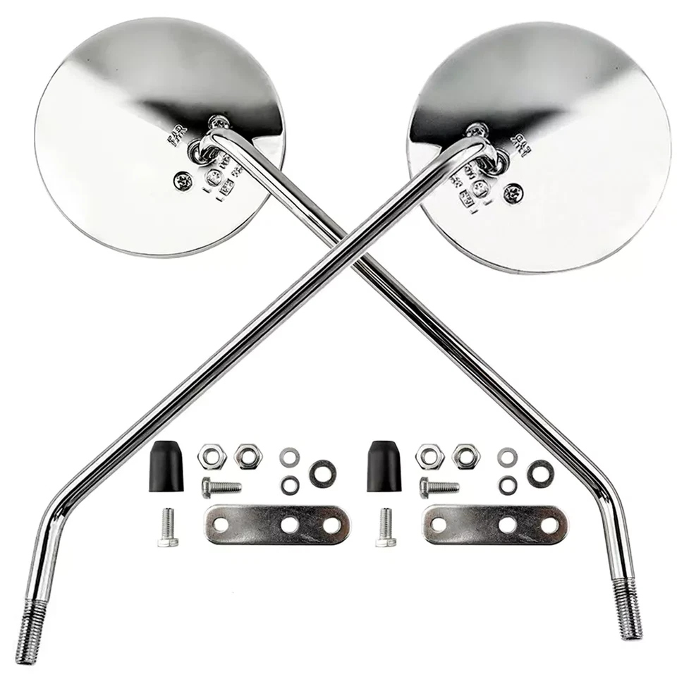 COPPIA SPECCHI SPECCHIETTI CROMATI SINISTRO DESTRO PIAGGIO VESPA PX 125 150 200 - Immagine 1 di 4