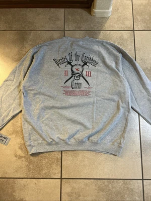 Vintage 2005 Pirates Of The Caribbean Crew Member Reebok Crewneck Size 3XLT NWT - Image 1 of 4