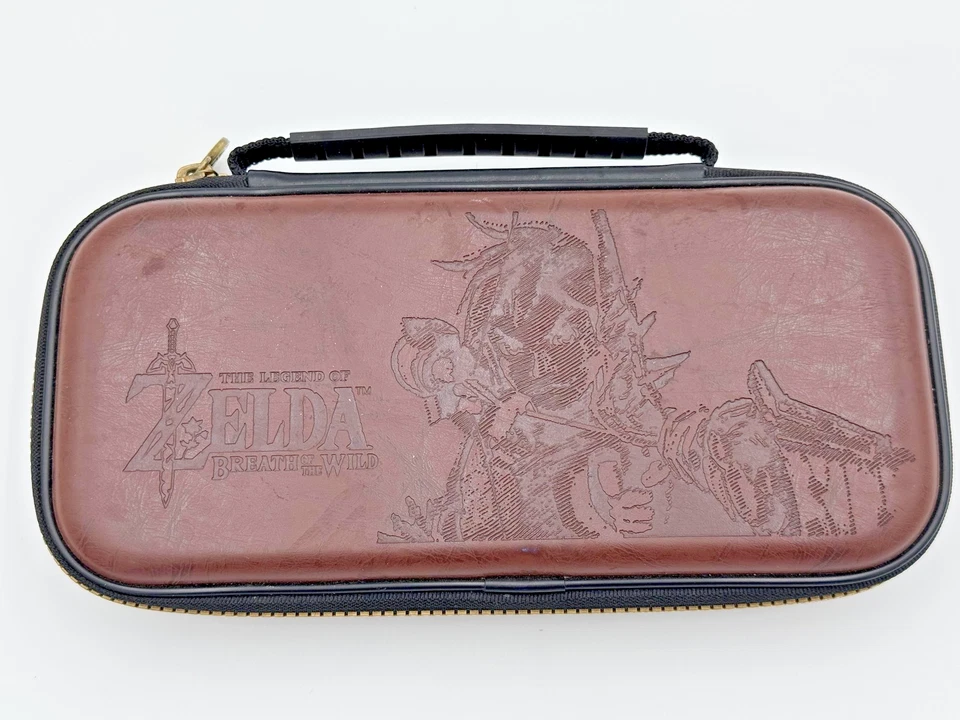 THE LEGEND OF ZELDA BOTW NINTENDO SWITCH HARD SHELL CARRYING CASE BROWN LINK - Image 1 of 4