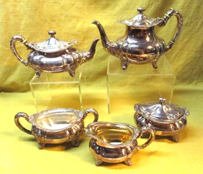 Gorham Silver Soldered Five Piece Tea & Coffee Service, Classic Design, Quality - Image 1 of 4
