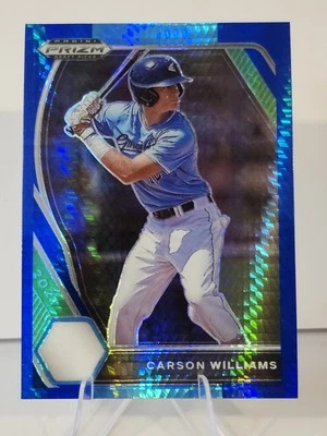 2021 Prizm Carson Williams Blue Hyper Prizm PDP28 Rays - Image 1 of 2