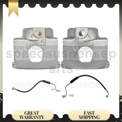 Juego de pinzas de freno delanteras manguera de freno 4 piezas para Ford E-150 Econoline 1992 Foto 1 de 4