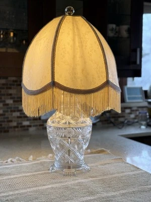 Vintage  Cut Crystal Glass Table  Lamp    / Very Heavy/shade Is Not  Included - Image 1 of 4