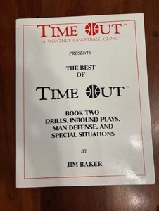 RARE Time Out Book 2 Drills Inbounds Man Defense Special Jim Baker Basketball - Picture 1 of 4