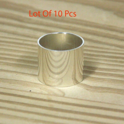 Lote de 10 piezas de collares de latón vintage para bastón enchapado en plata Foto 1 de 3