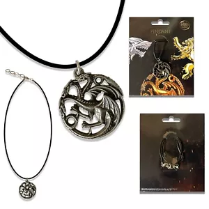 Official Game Of Thrones Targaryen Dragon Necklace Pendant Merchandise - Picture 1 of 2