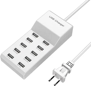 USB 10 Port Desktop Portable Charging Station, Suitable for Charging Multiple De - Picture 1 of 11