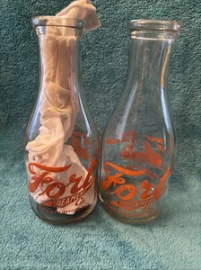 Vintage Quart Milk Bottle Fort Atkinson Creamery Wisconsin 1948 Dairy Ice Cream - Picture 1 of 19