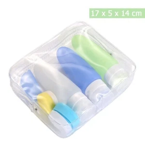 Contenedor de viaje a prueba de fugas recargable exprimible conjunto paquete botella para cosméticos - Imagen 1 de 6