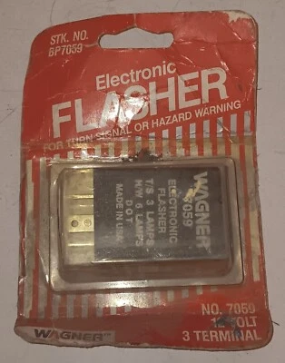 Intermitente Electrónico Wagner 7059 12 Vol 3 Terminal Nuevo Antiguo Stock de Tienda Foto 1 de 3