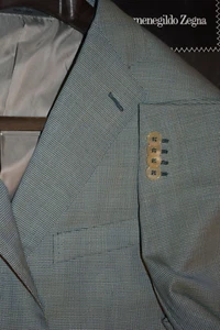 $3095 MINT Ermenegildo Zegna Wool Silk Blue Teal Sportscoat 44R Neiman Marcus - Picture 1 of 24