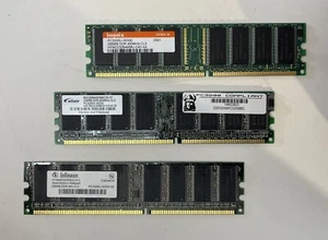 768MB Total 3x 256MB PC3200 DDR Memory Infineon hynix elixir 400MHz CL3 - Picture 1 of 1