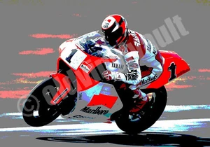 WAYNE RAINEY MARLBORO YAMAHA ART PRINT A4-A3-A2 SIZE - Picture 1 of 1