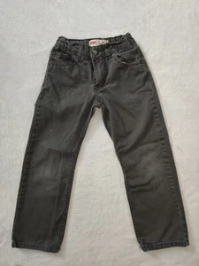 Levi's 514 Straight  Dark Gray Pants Boys Reg 7 - Picture 1 of 3