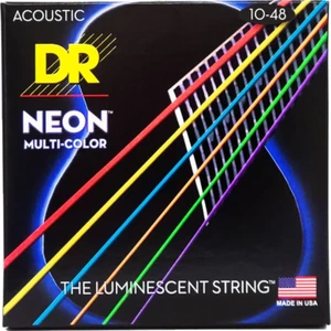 DR NMCA-10 Neon Hi-Def Multi-Color Akustik Saiten 10-48 - Bild 1 von 2