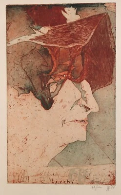 Horst Janssen /Radierung/1988 /Lischi /handsigniert/100 Exemplare - Bild 1 von 4