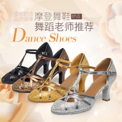 Modern Dance-Shoes Women Girls Ballroom Latin Tango Jazz Dancing Shoes High Heel