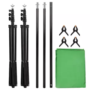 Green Screen Backdrop Stand Kit 6.56x9.85ft Photography Background Support Stand - Picture 1 of 6