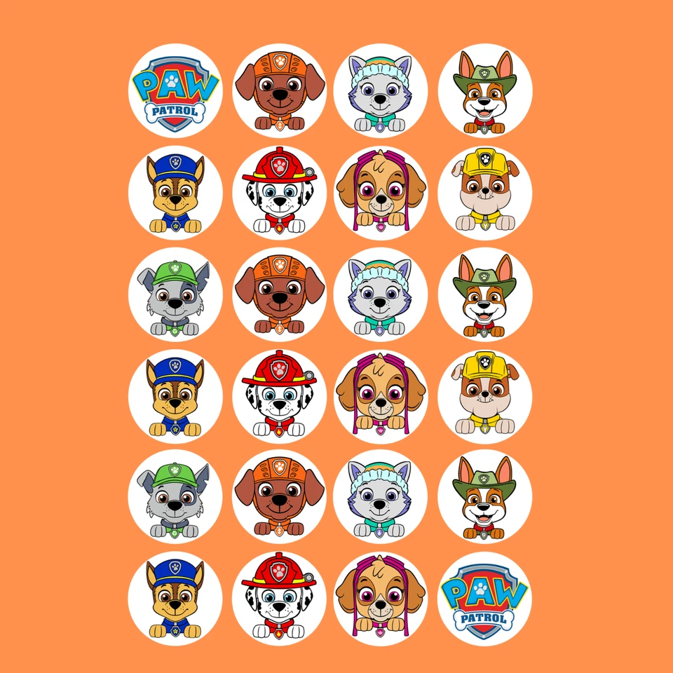 Pre-cortado Mini Paw Patrol Cupcake Topper/Imagen comestible Paw Patrol/Paw Patrol  Foto 1 de 1