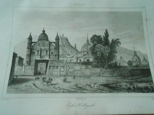 Gravure 1843 - Mexique Eglise Collégiale - Bild 1 von 1