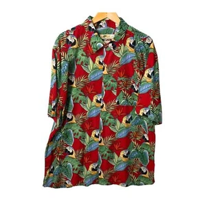 Joe Marlin Mens Hawaiian XL Shirt Short Sleeve Button Up Tropical Camp Floral - Picture 1 of 10