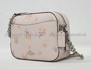 Coach 29347 Floral Bow Print Camera Bag. Shoulder / Crossbody Bag in Ice Pink - Picture 1 of 12