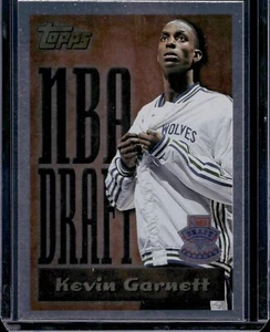 KEVIN GARNETT 1995-96 TOPPS NBA DRAFT ROOKIE RC TIMBERWOLVES NM-MT - Picture 1 of 2