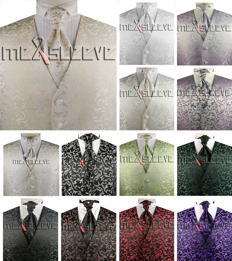 Dress/wedding Microfiber Swirl Pattern Tuxedo Waistcoat Set - Image 1 of 1