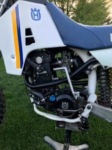 Husqvarna shroud/spoiler decal set - P/N 1517955-01 1517954-01 1987 1988    - Picture 1 of 8