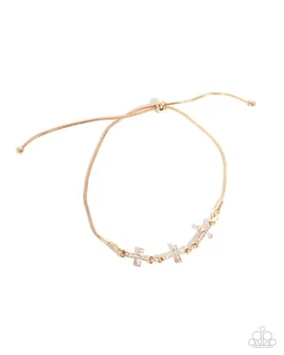 Orden Sagrada Paparazzi - Oro - Delicada Cadena Serpiente Oro - Cruces Estrás - Sli Foto 1 de 2