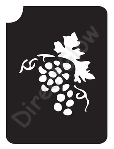 Uvas 1004 arte corporal brillante maquillaje plantilla de tatuaje 2,75"" x 3,75"" - paquete de 5 - Imagen 1 de 1
