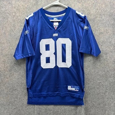 Camiseta de los New York Giants juvenil grande azul NFL #80 Jeremy Shockey Shockey Reebok Foto 1 de 4
