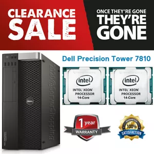 Dell Precision T7810 28-Core E5-2690v4 64GB DDR4 2.60Ghz Turbo 3.50Ghz 500GB HDD - Picture 1 of 12