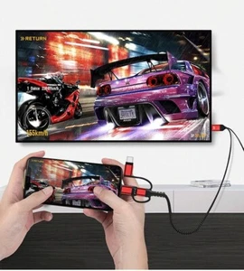 Câble adaptateur AV HDMI HDTV universel téléphone vers TV 1080/2k pour téléphone portable et tablettes - Photo 1 sur 5