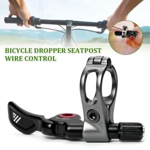 MTB Road Bike Dropper Seatpost Remote Wire Control Cable Adjustable Lever - Picture 1 of 11