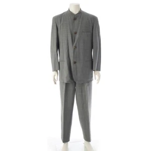 ISSEY MIYAKE wool Mao collar jacket Pants setup slacks ME41-FB005 Gray Green M - Picture 1 of 18