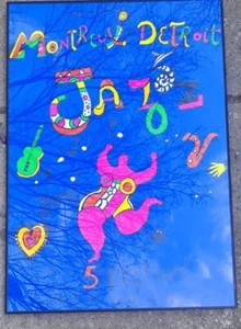 ORIGINAL 1984 NIKI DE SAINT PHALLE DETROIT Montreux Jazz Festival Pop Print - Picture 1 of 2