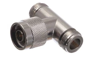 N Male To Double N Female T Coaxial coupler For Ham Radio Communications F/S - Picture 1 of 4
