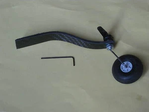 Carbon Heckfahrwerk Spornfahrwerk ca.13cm für Modelle 2 bis 15kg MB 1048  - Foto 1 di 2
