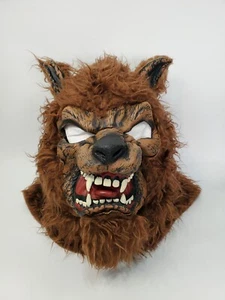 California Costume Collections Latex & Fur Werewolf Wolf Man Mask - Adult Size - Picture 1 of 6