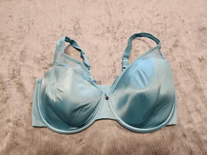 Cacique by Lane Bryant size 40DDD Blue Full Coverage Bra Sheer Top - Picture 1 of 3